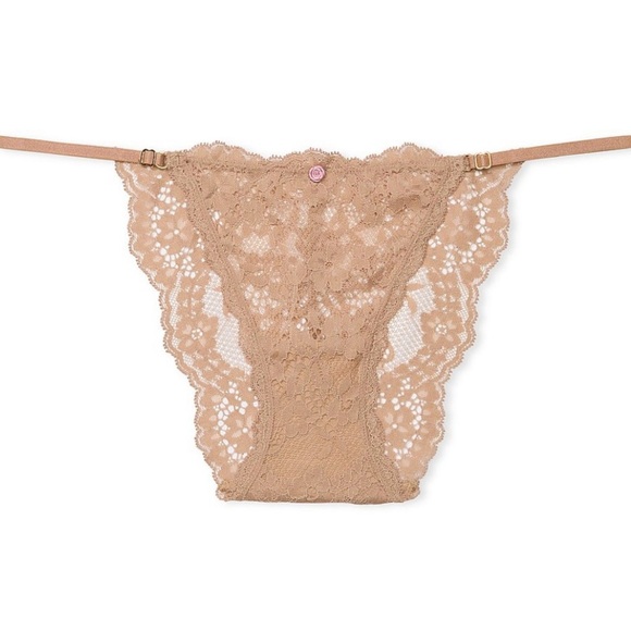 2 for $25 — Victoria’s Secret Smooth & Lace Mini String Bikini Panty- M- NWT - Picture 1 of 3
